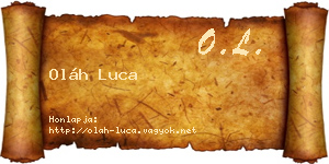 Oláh Luca névjegykártya